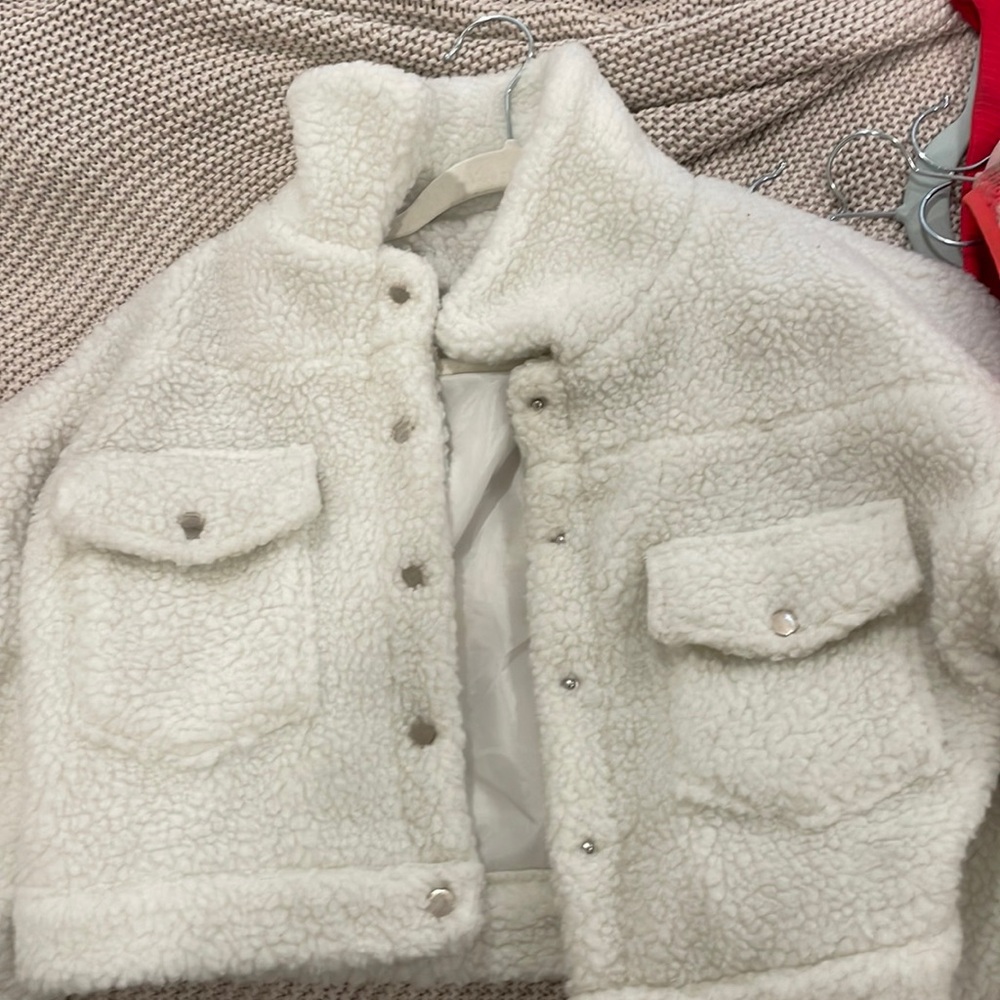 princess polly white cropped jacket - Picture 1 of 3